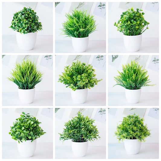 Elegant Artificial Flower Pot (9 pice)